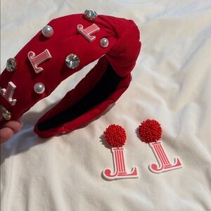 Junior League Embellished Headband and Earrings Set